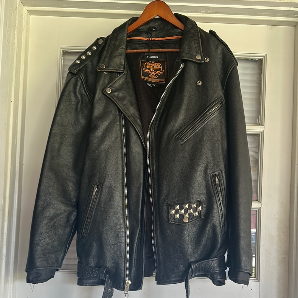 Milwaukee Leather custom biker jacket (Brando Style) size 2XL Tall